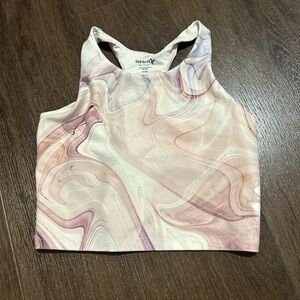 Old Navy Cream Crop Tank Top Fitted
